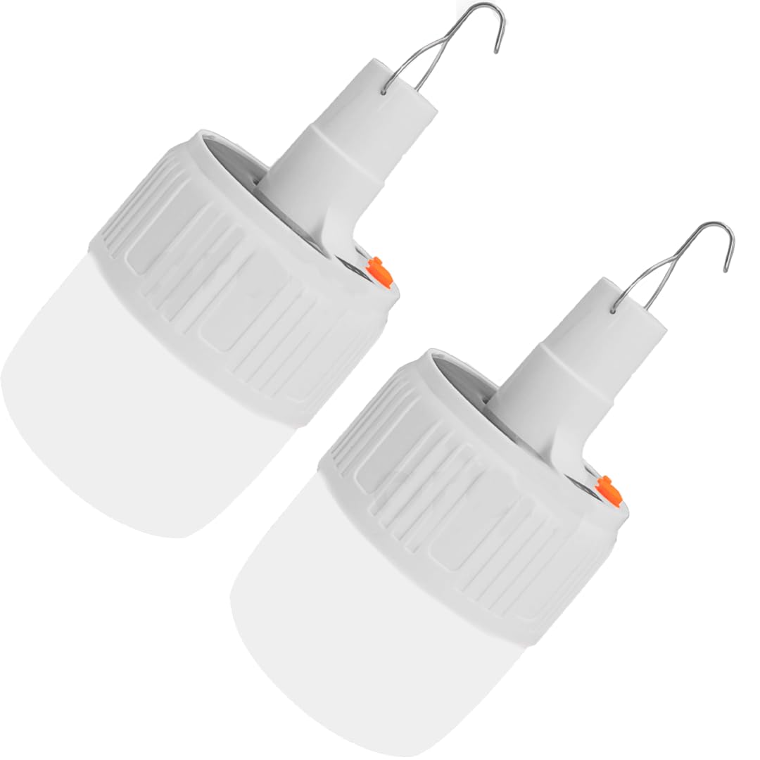 Foco Lámpara LED 40 W Recargable Solar y USB con Gancho