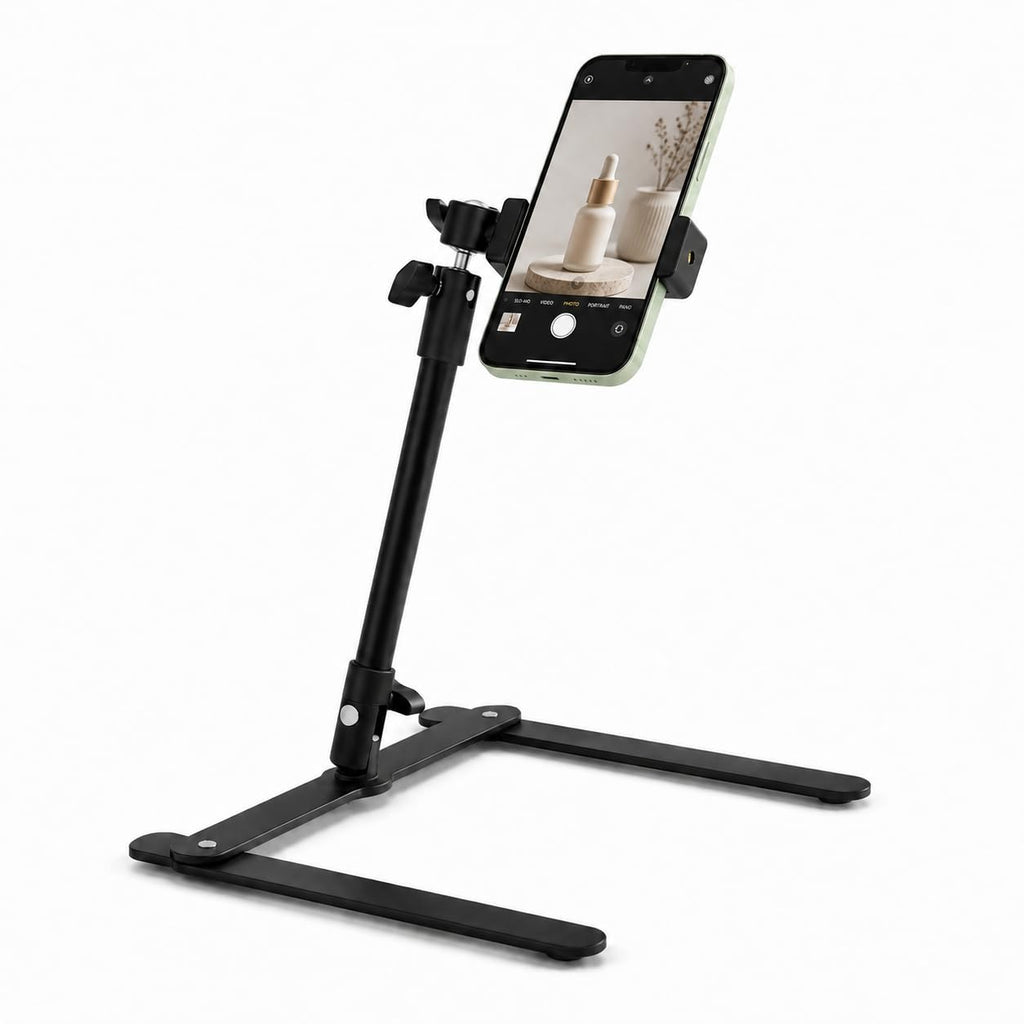 Soporte de Celular de Mesa Metálico con Vista Superior