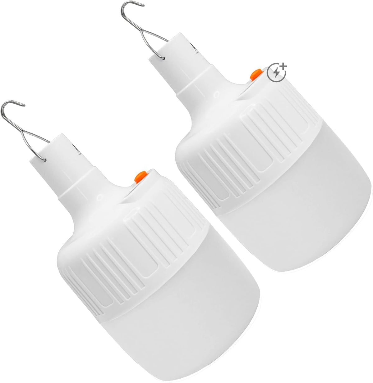 Foco Lámpara LED 40 W Recargable Solar y USB con Gancho 2 piezas USB