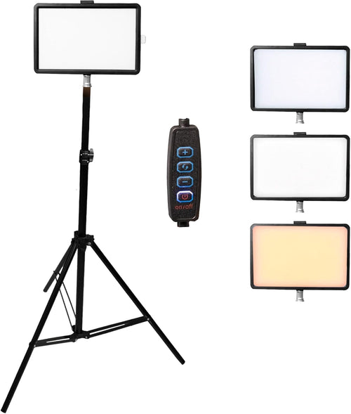 Panel de Luz LED de 8" con Tripié de 2 m y 4 Filtros de Color