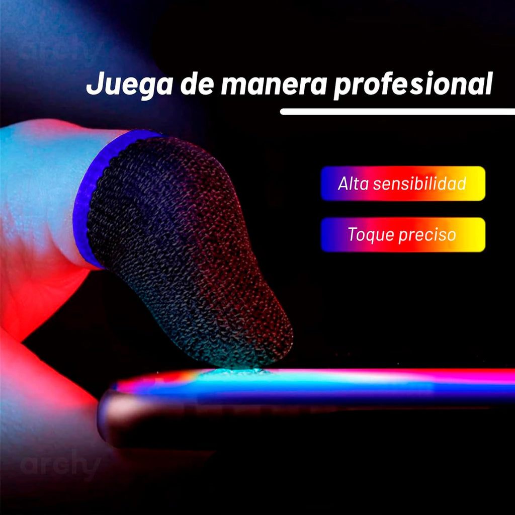 Dedales Gamer Antideslizantes para Pantalla Táctil