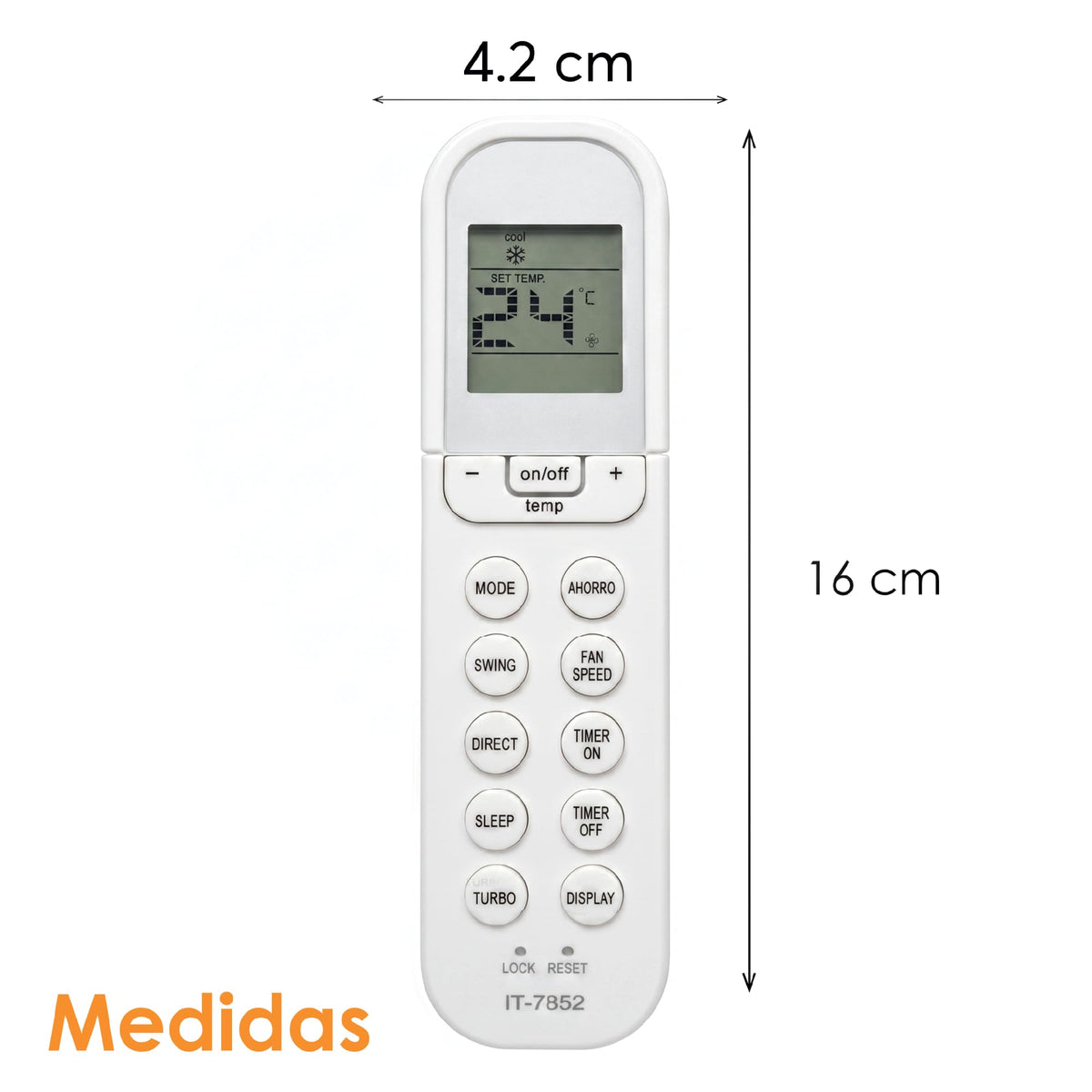 Archy Paquete 2 piezas: Control Remoto para Aire Acondicionado compatible con Mirage (MDE18)