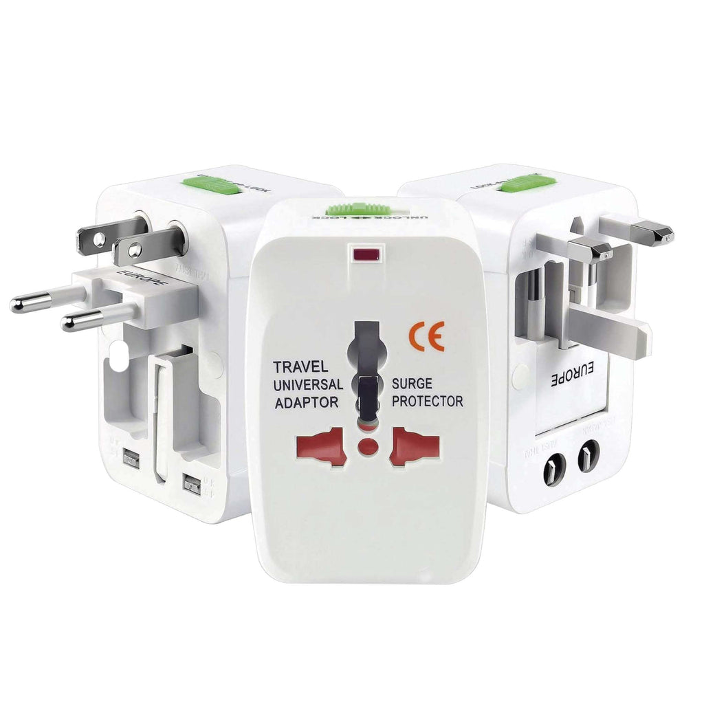 Adaptador Universal de Viaje con Puertos USB-A y USB-C