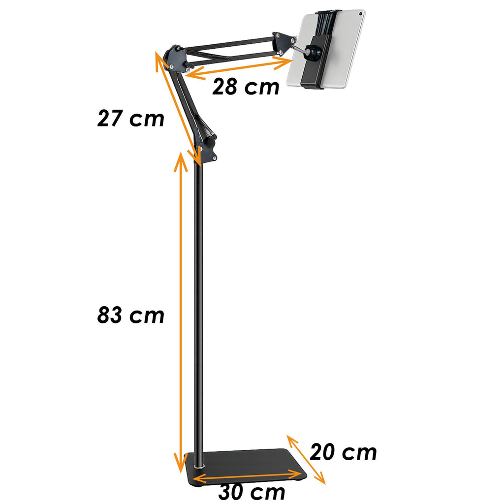 Soporte de Piso para Tablet de 7 a 12" con Brazo Articulado