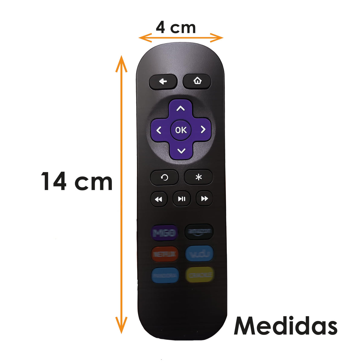 Archy Paquete 2 piezas: Control Remoto compatible con Roku Express / Premier / 4K (ROK5)