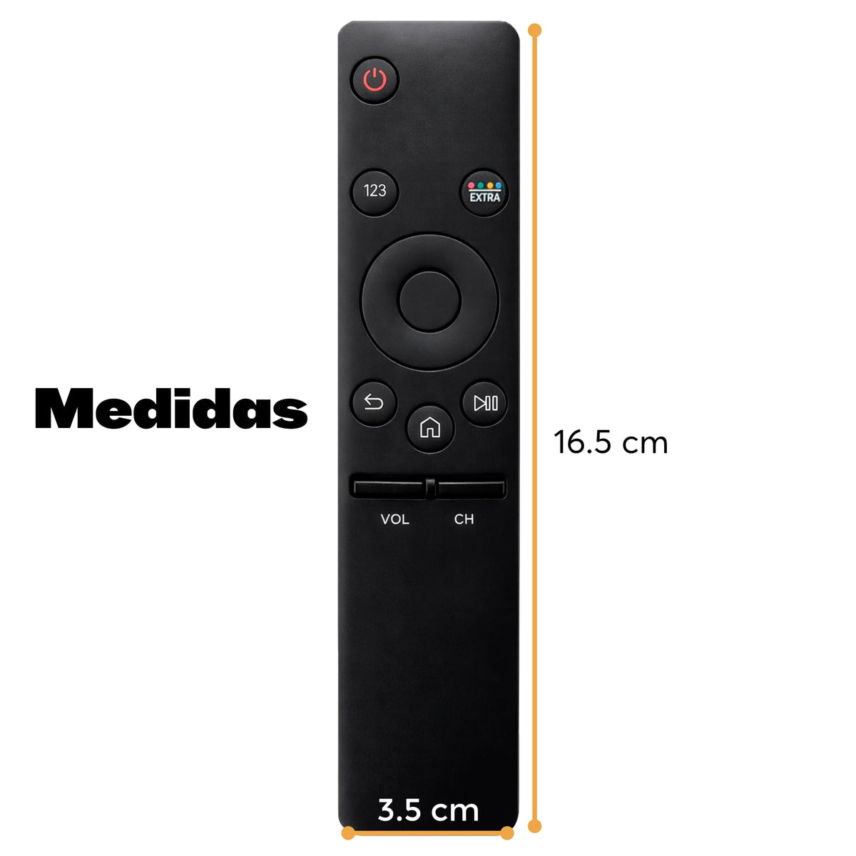 Archy Control Remoto compatible con Samsung Smart TV 4K y Curvo (CSAMCURV)