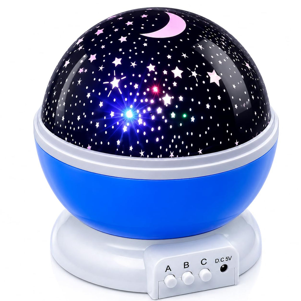 Proyector de Estrellas Giratorio 360° Luz de Noche USB
