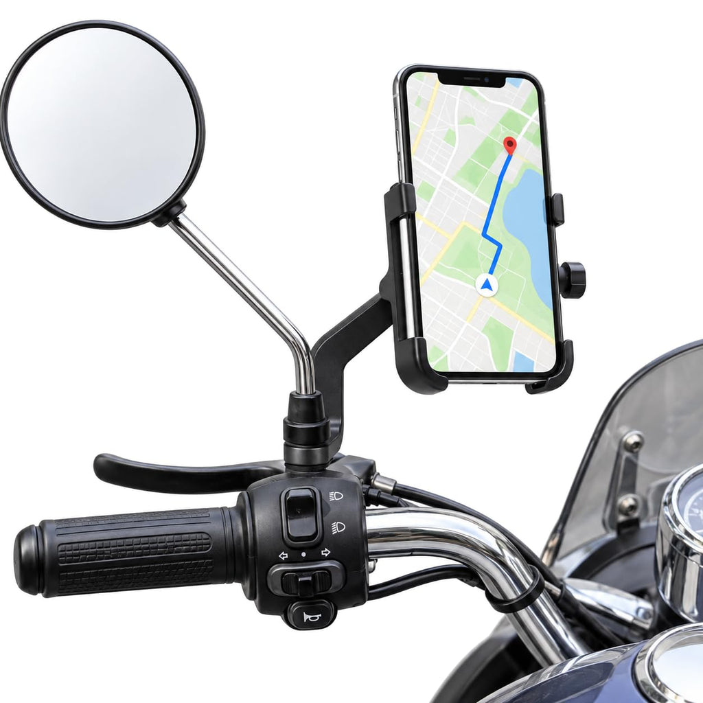 Soporte de Celular para Moto y Bici Metálico con Rotación 360°