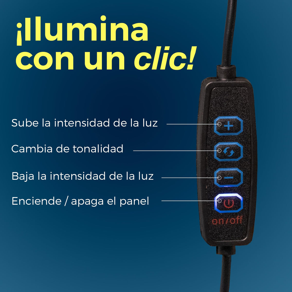 Panel de Luz LED de 8" con Tripié de 2 m y 4 Filtros de Color