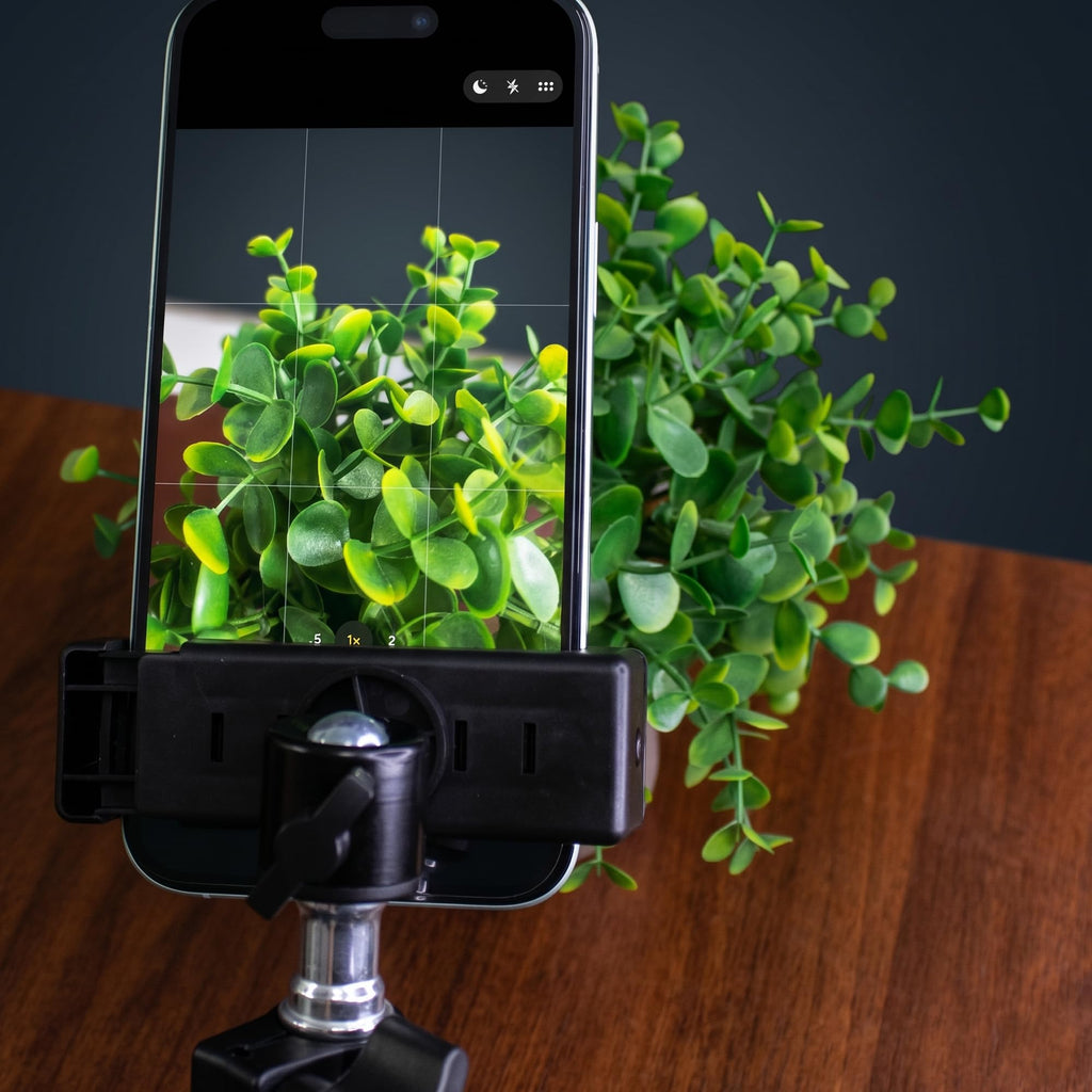 Soporte de Celular de Mesa Metálico con Vista Superior