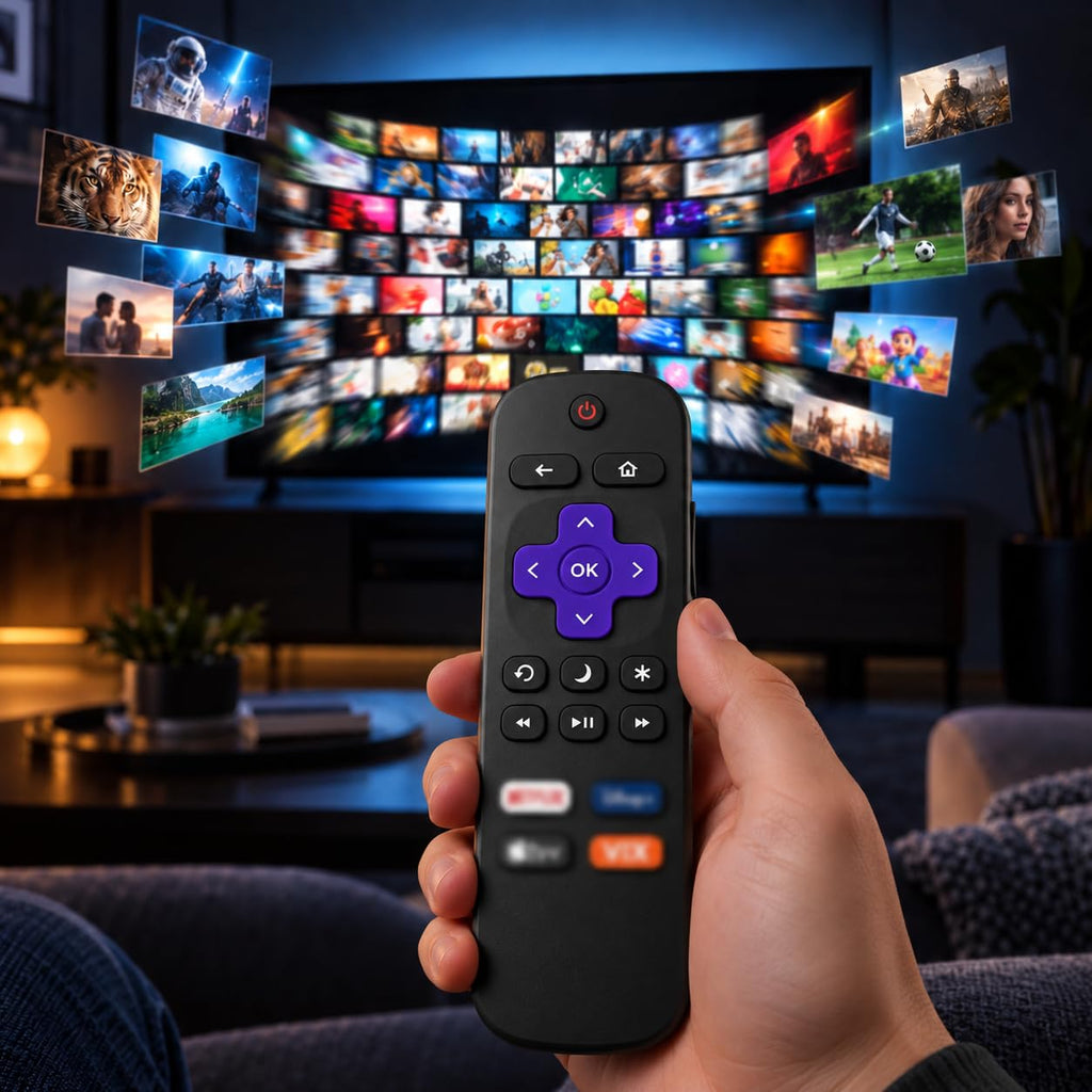 Archy Paquete 2 piezas: Control Remoto compatible con pantallas Roku TV (RTV)