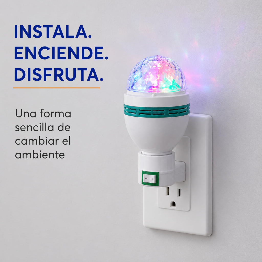 Foco LED Giratorio de Colores RGB (2 Piezas)