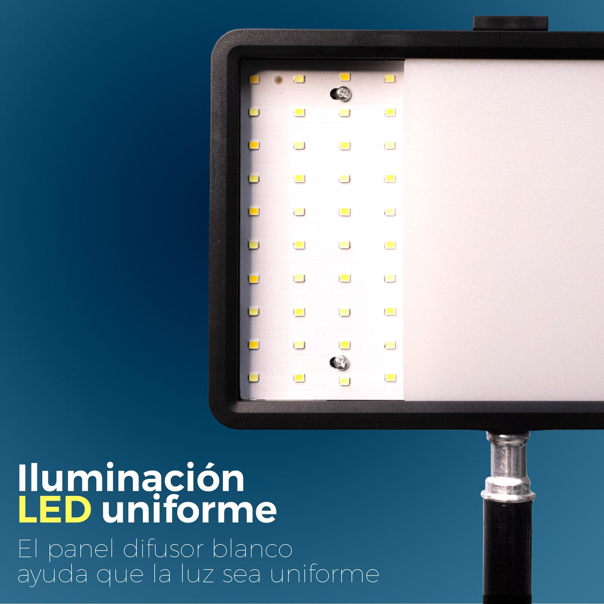 Panel de Luz LED de 8" con Tripié de 2 m y 4 Filtros de Color