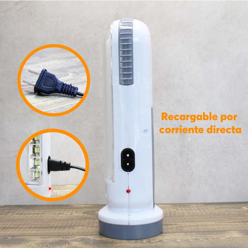 Lámpara LED de Emergencia Recargable 3 en 1 con 18 LEDs