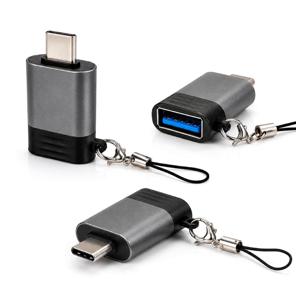 Adaptador USB-C a USB-A OTG (Paquete de 3 Piezas)