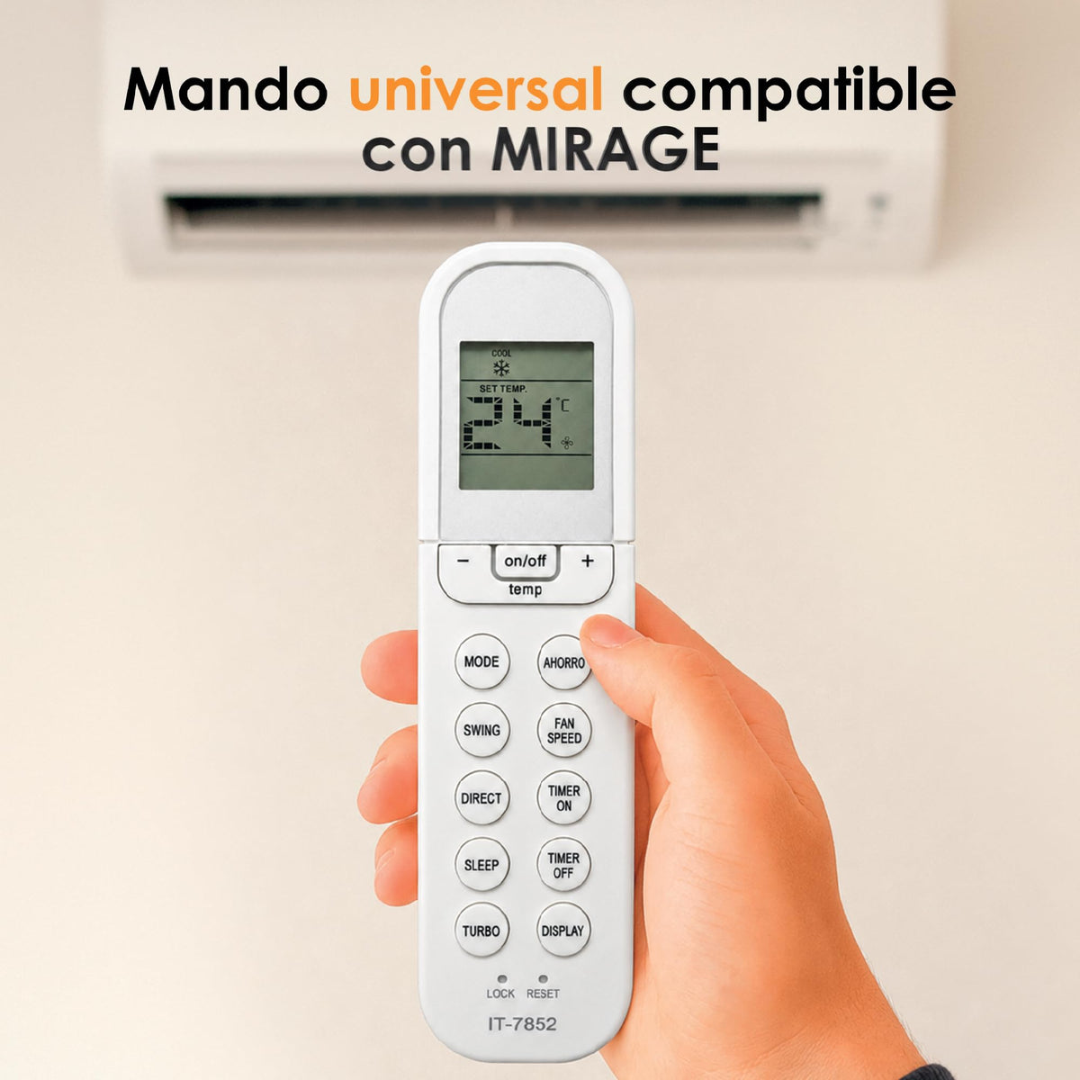 Archy Paquete 2 piezas: Control Remoto para Aire Acondicionado compatible con Mirage (MDE18)