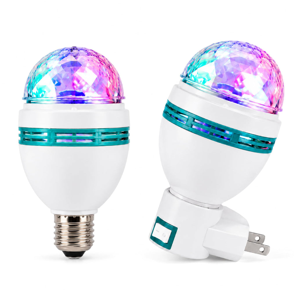 Foco LED Giratorio de Colores RGB (2 Piezas)