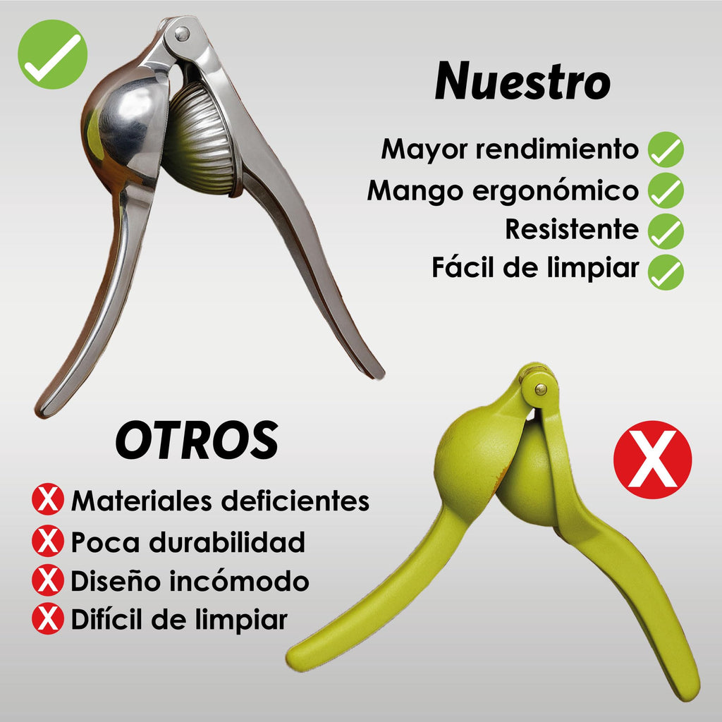 Exprimidor de Limones Extra Grande de Acero Inoxidable