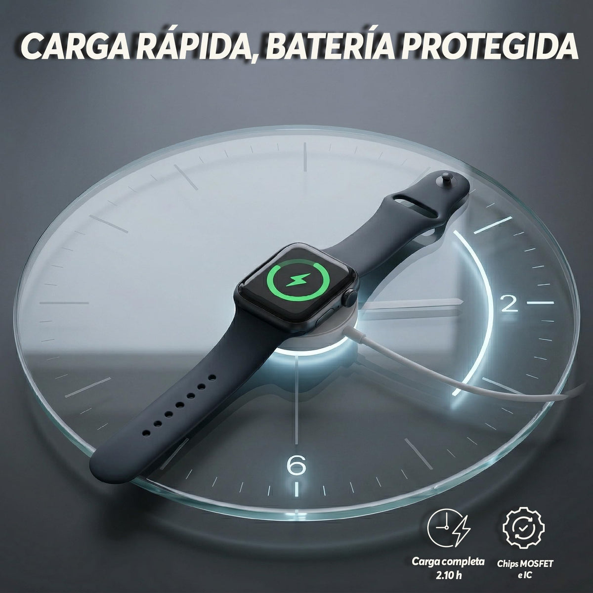 Cargador Magnético USB-C para Apple Watch Series 1 a 9 y SE