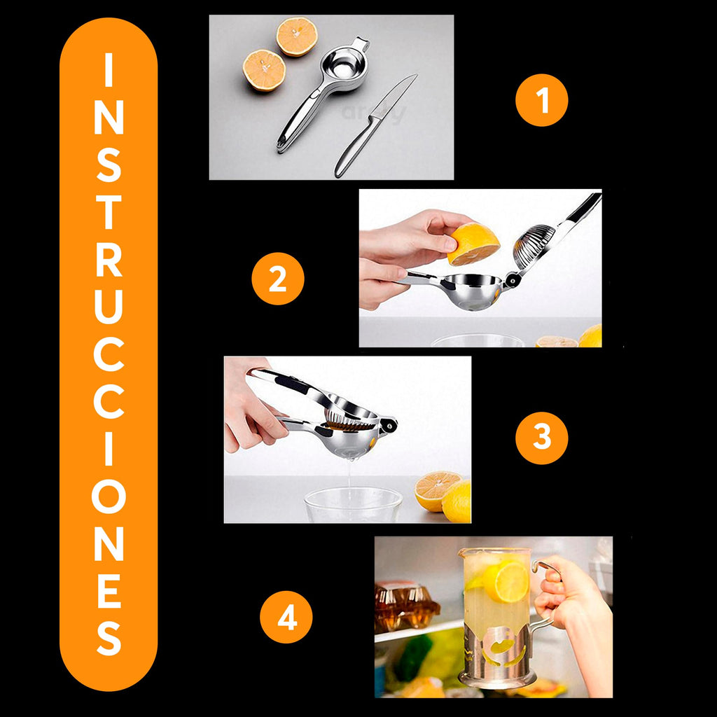 Exprimidor de Limones Extra Grande de Acero Inoxidable