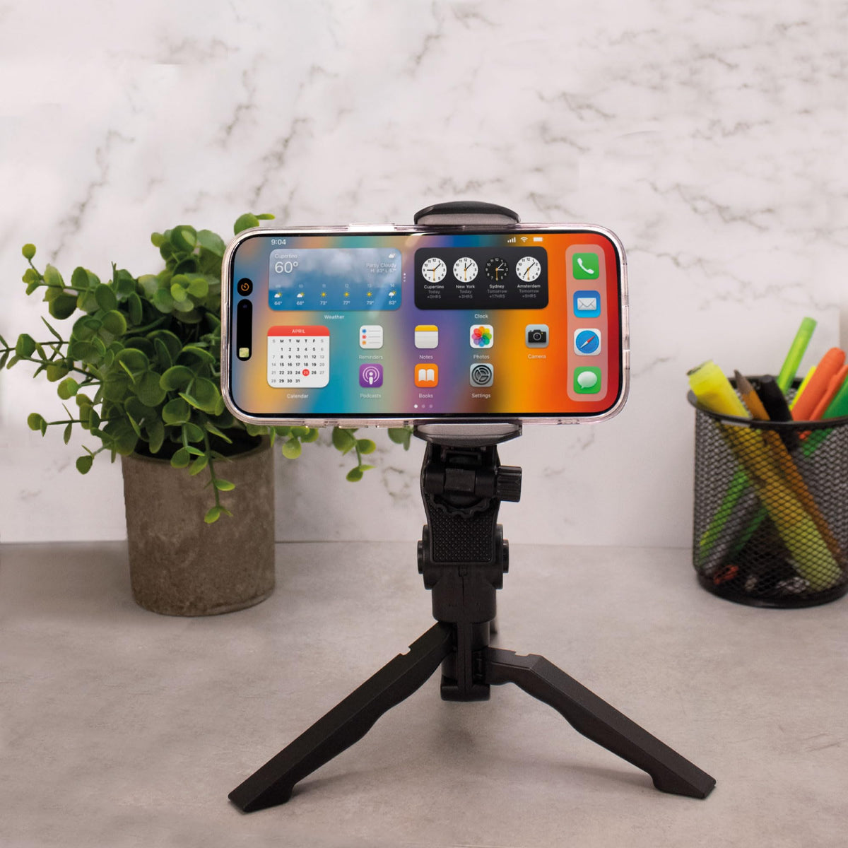 Trípode para Celular 2 en 1 con Mango y Rotación 360°