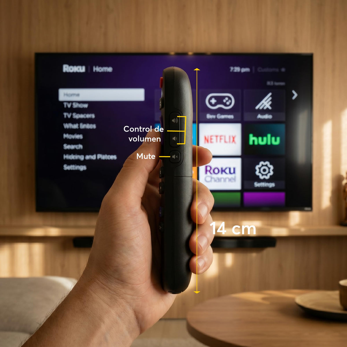 Archy Control Remoto compatible con pantallas Roku TV (RTV2)