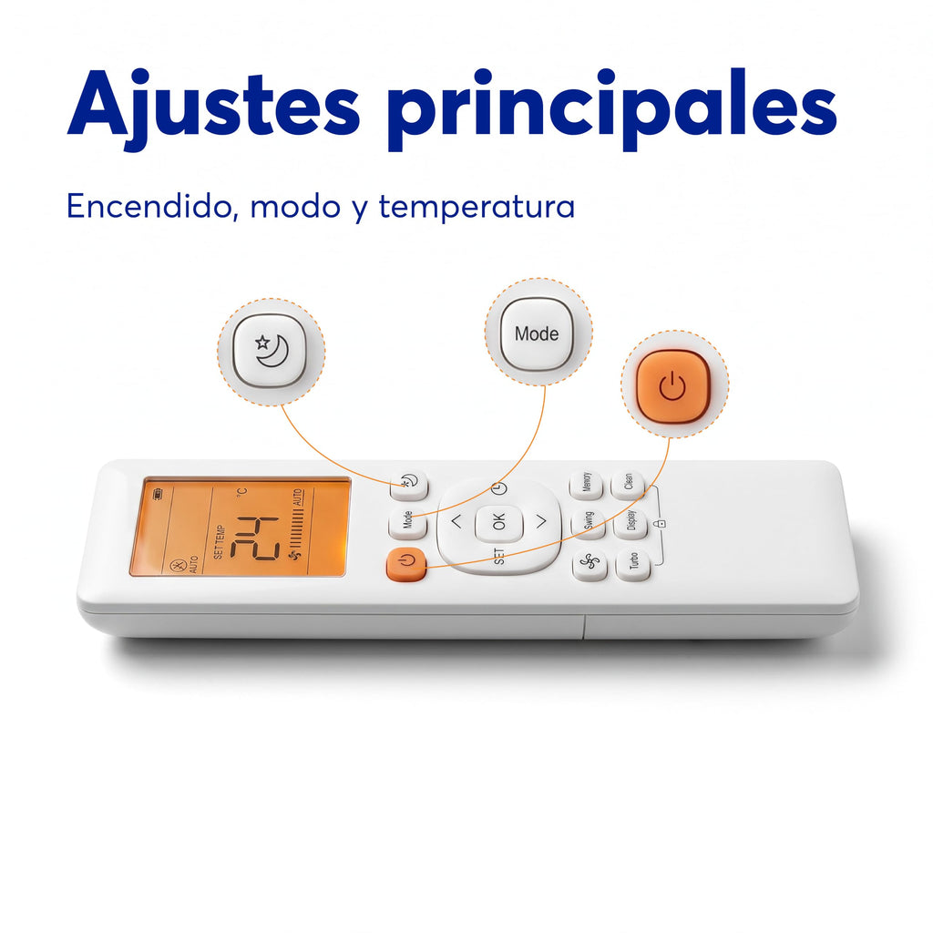 Archy Control Remoto para Aire Acondicionado compatible con Mirage (MI93)