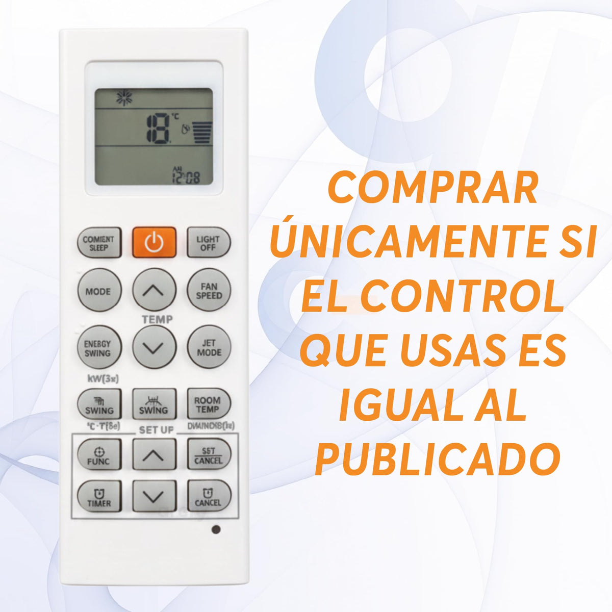 Archy Paquete 2 piezas: Control Remoto para Aire Acondicionado compatible con LG (LGK22)