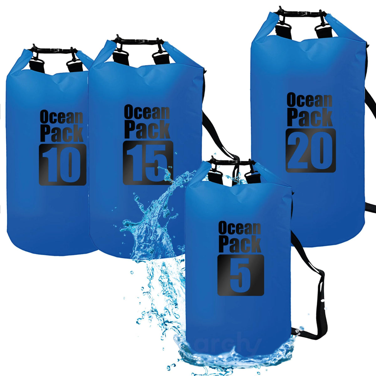 Bolsa Seca Impermeable de 20 L con Cierre Enrollable y Correa