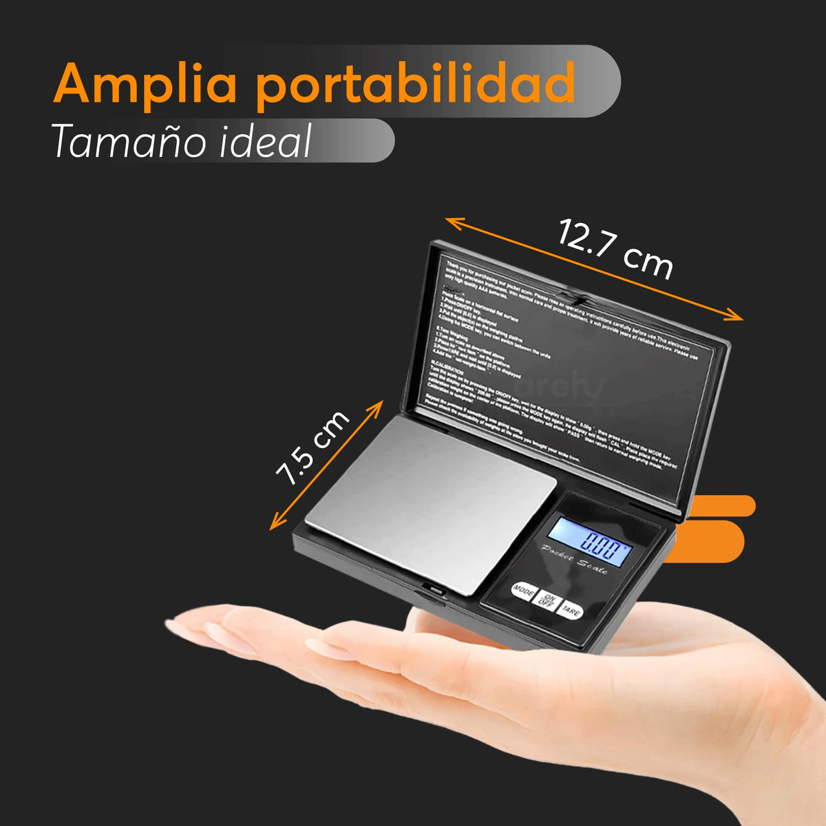 Báscula Gramera Digital 600 g con Pantalla Iluminada