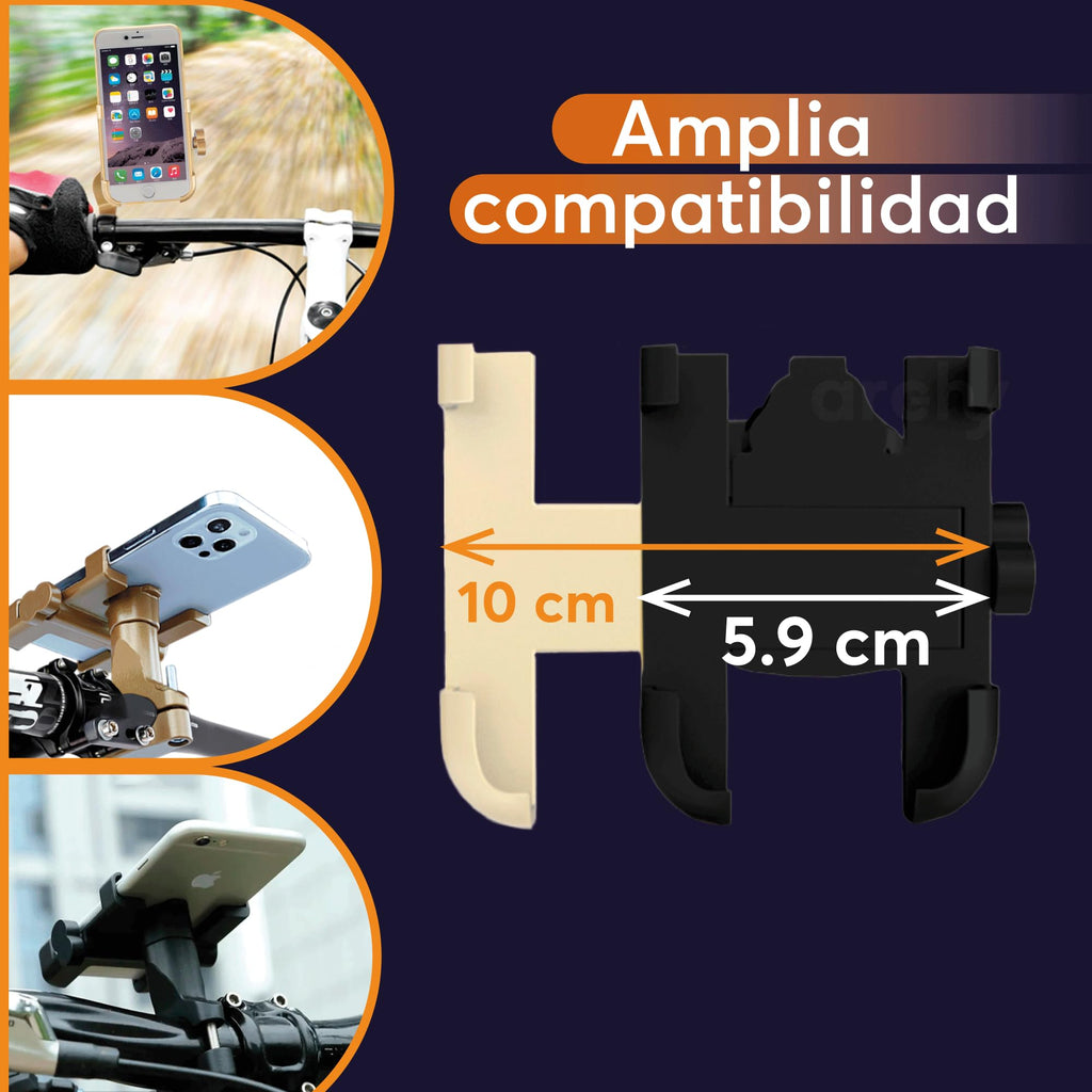 Soporte de Celular para Moto y Bici Metálico Antivibración