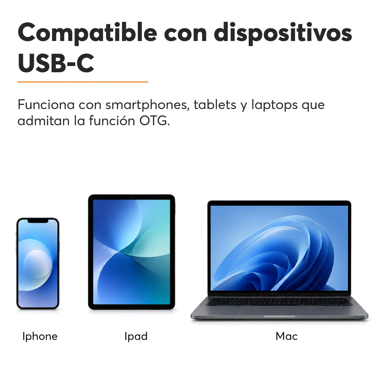 Adaptador USB-C a USB-A OTG (Paquete de 3 Piezas)
