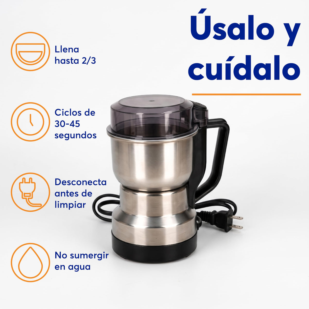 Molino Eléctrico de Café y Especias 600 ml 300 W