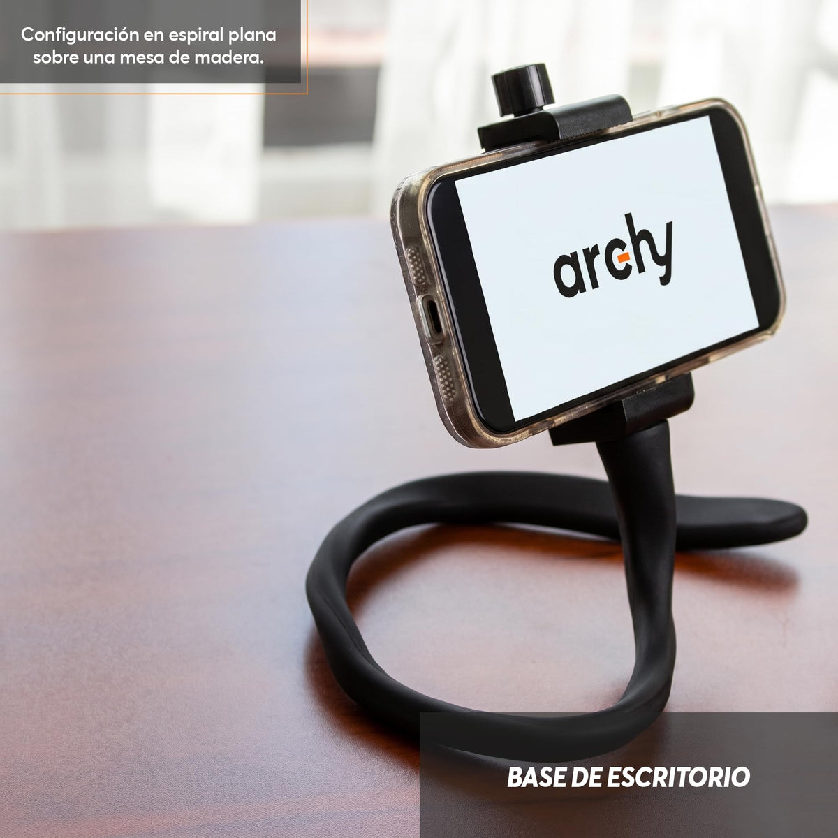 Soporte Flexible para Celular con Brazo de Silicona de 45 cm