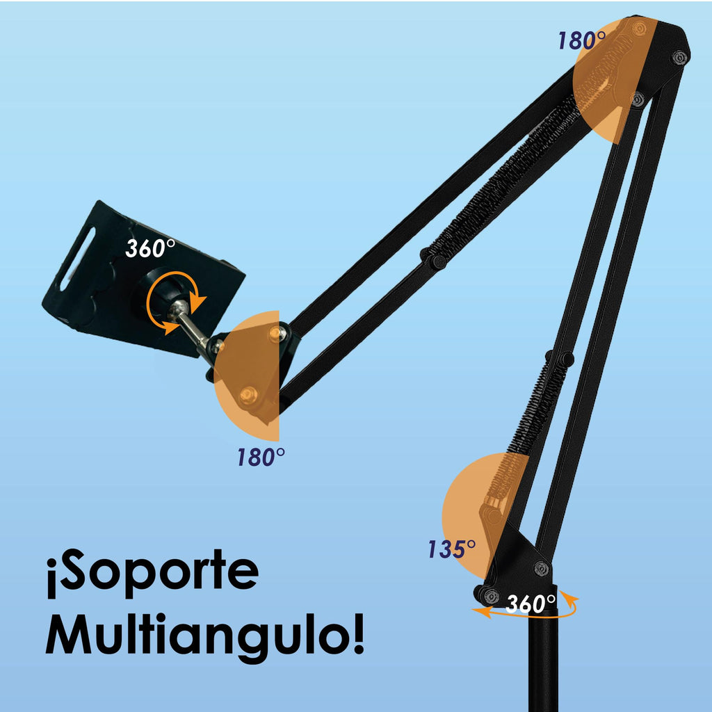 Soporte de Piso para Tablet de 7 a 12" con Brazo Articulado