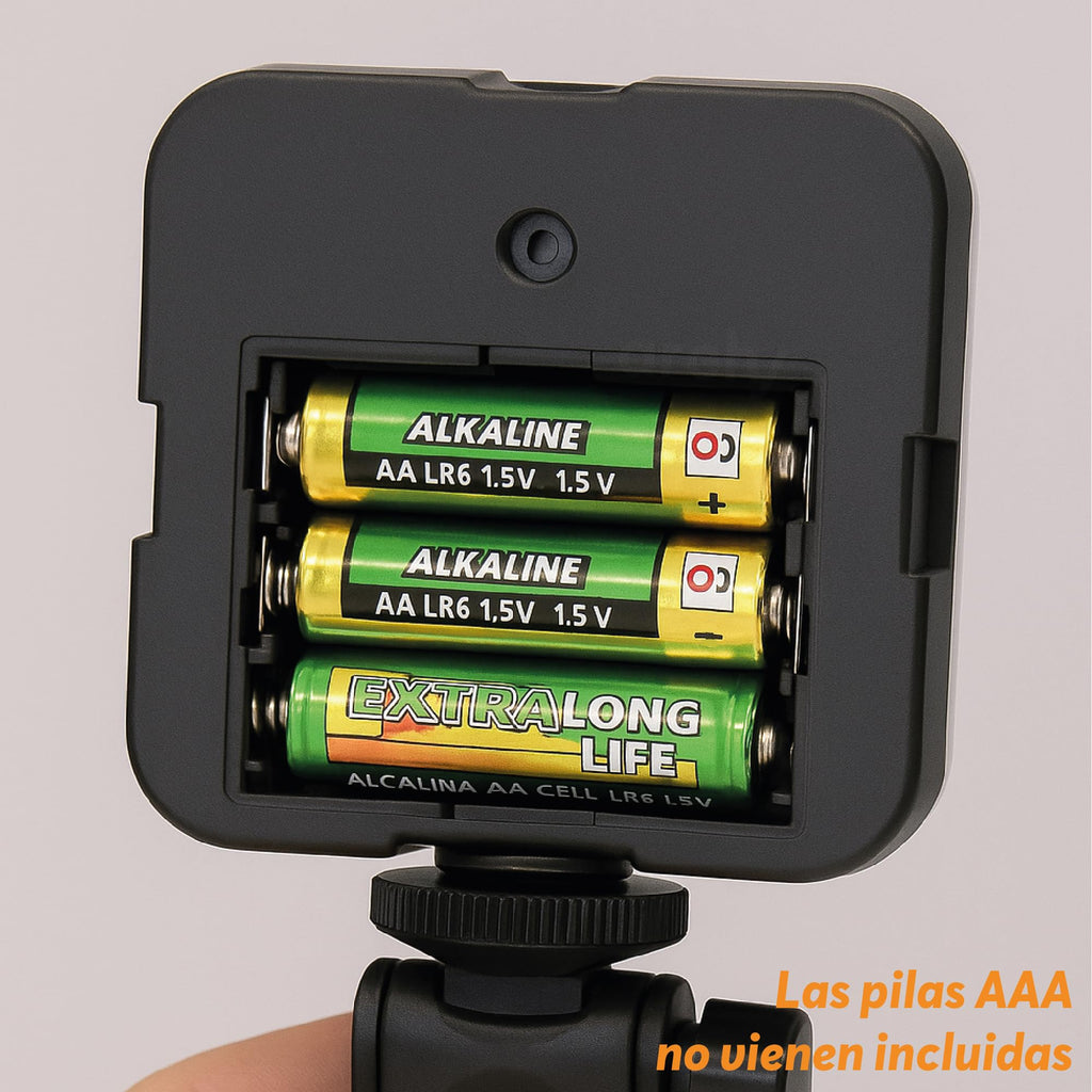 Luz LED para Celular con Clip y Zapata para Cámara