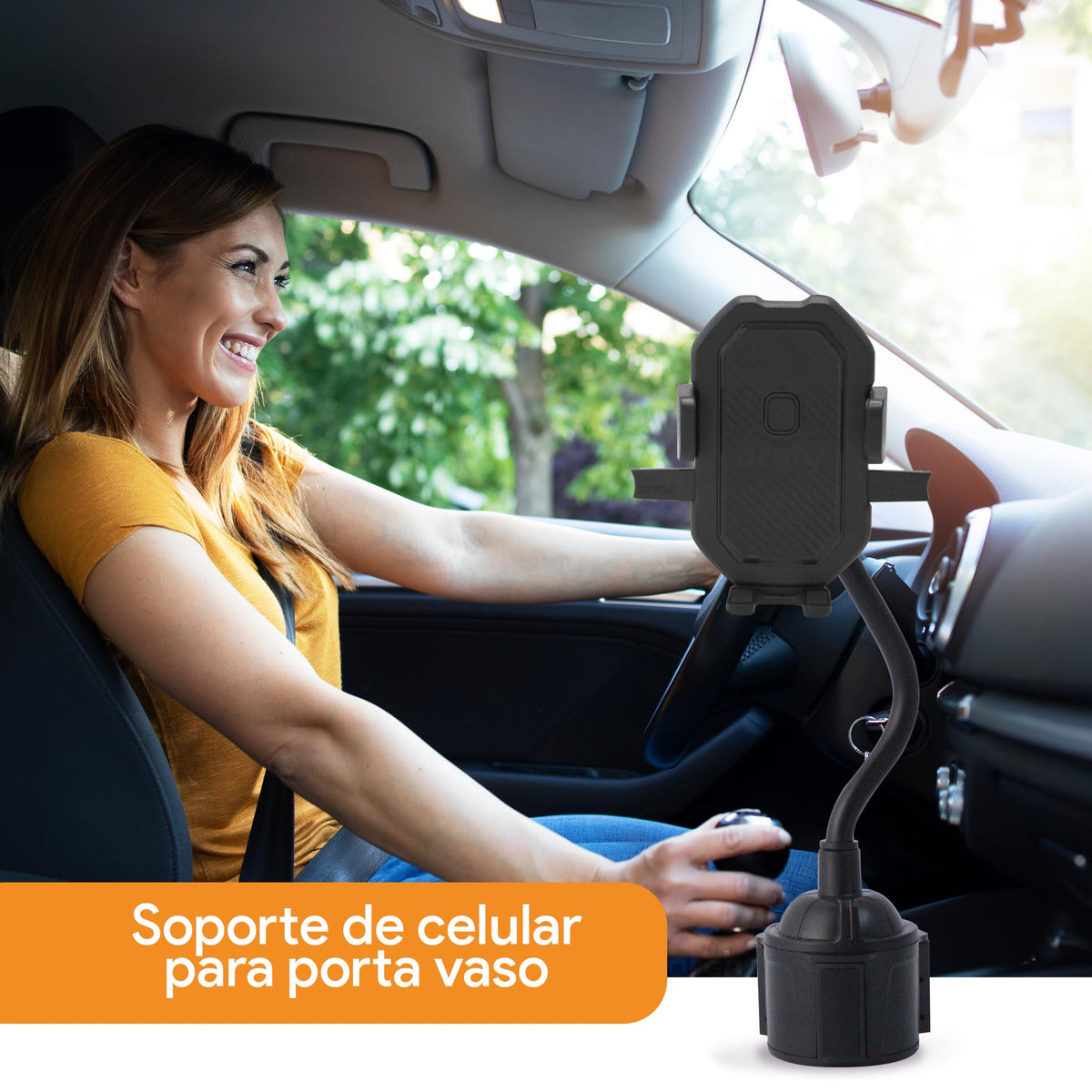 Soporte de Celular para Portavasos de Auto Expandible