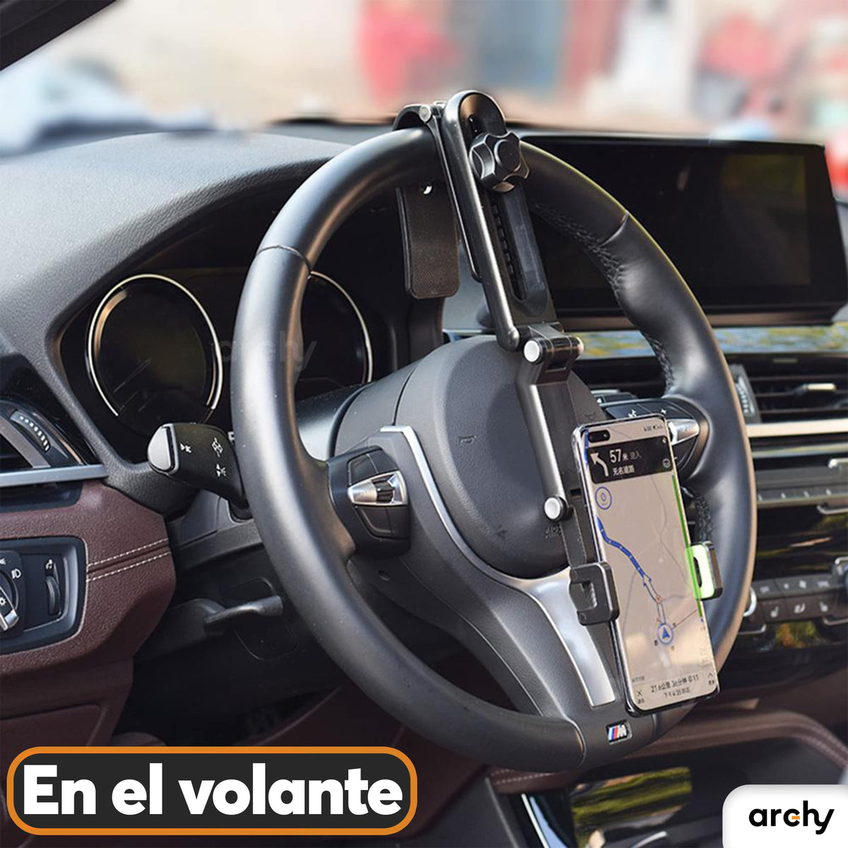 Soporte de Celular para Parasol de Auto con Brazo Articulado