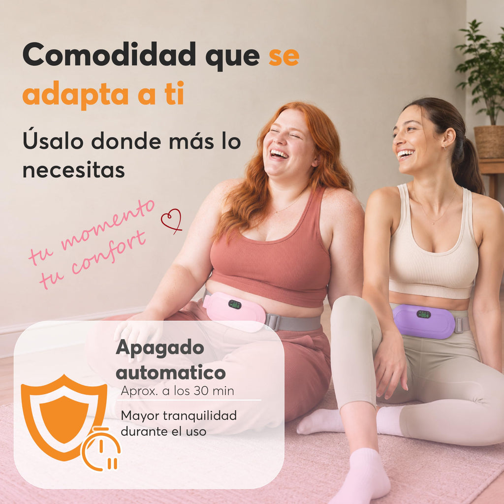 Cinturón Térmico Menstrual Recargable con Calor y Vibración