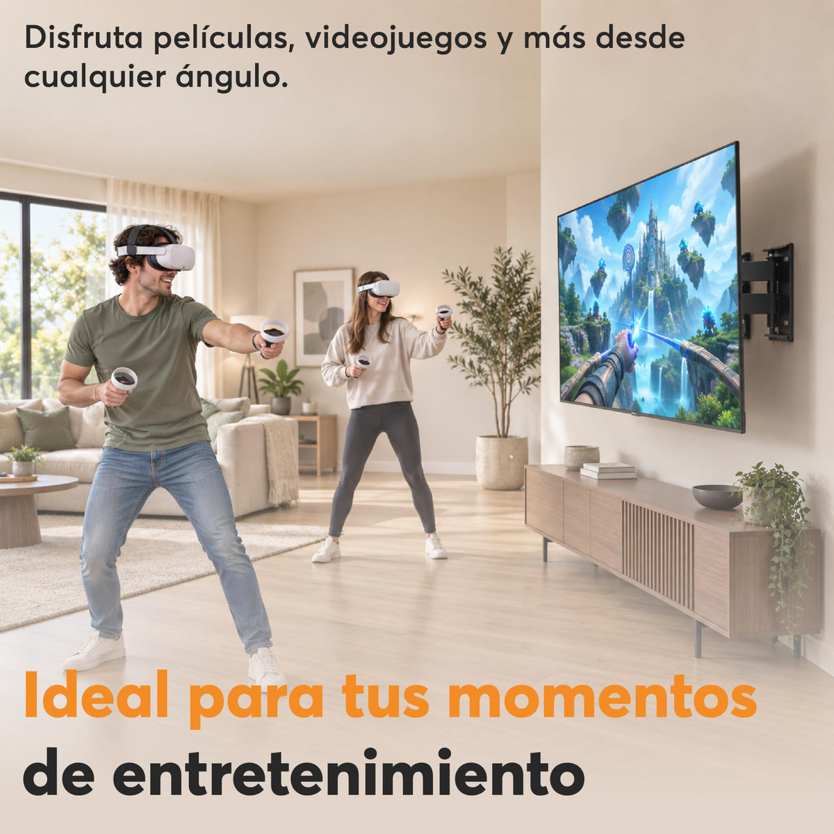 Soporte de TV Articulado para Pantallas de 32" a 75" hasta 50 kg