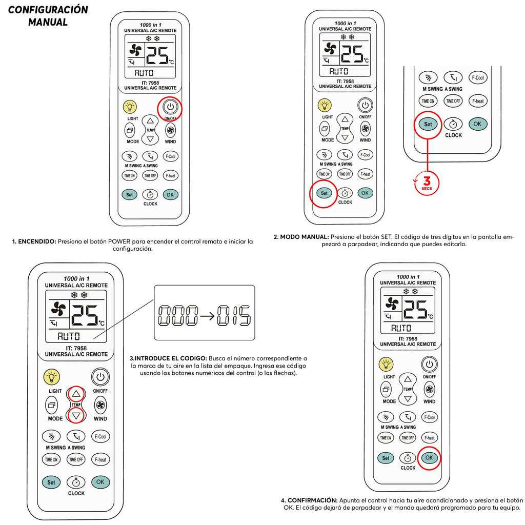 Archy Control Universal para Aire Acondicionado Multimarca (IT7858)
