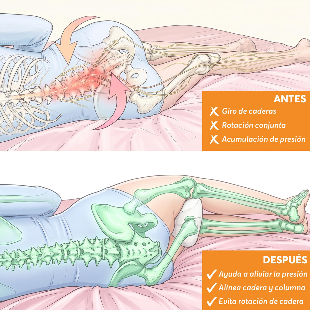 Almohada Ortopédica para Piernas y Rodillas de Memory Foam
