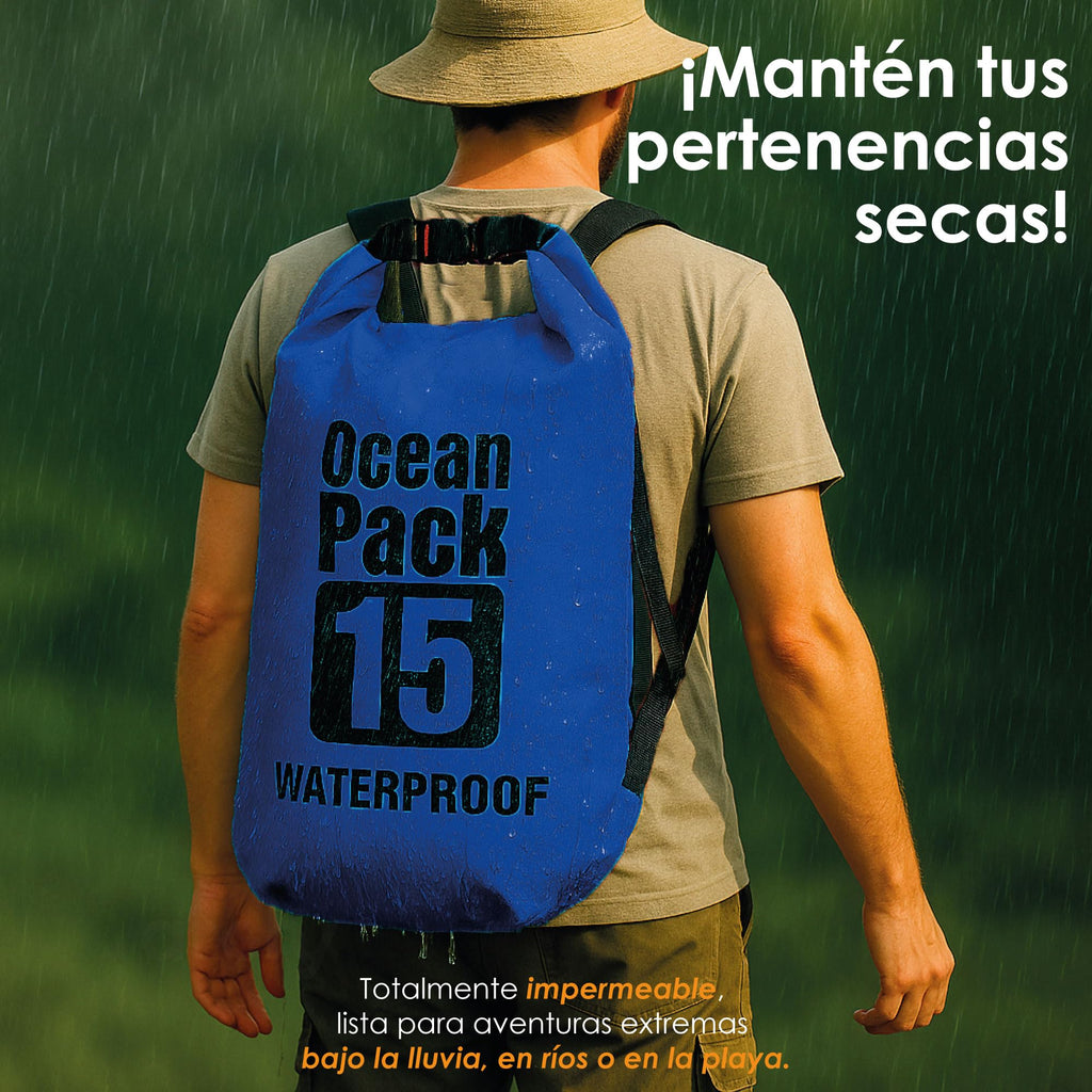 Bolsa Seca Impermeable de 20 L con Cierre Enrollable y Correa