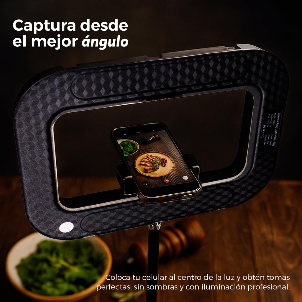 Panel de Luz LED de 11" con Tripié y Soporte Central para Celular