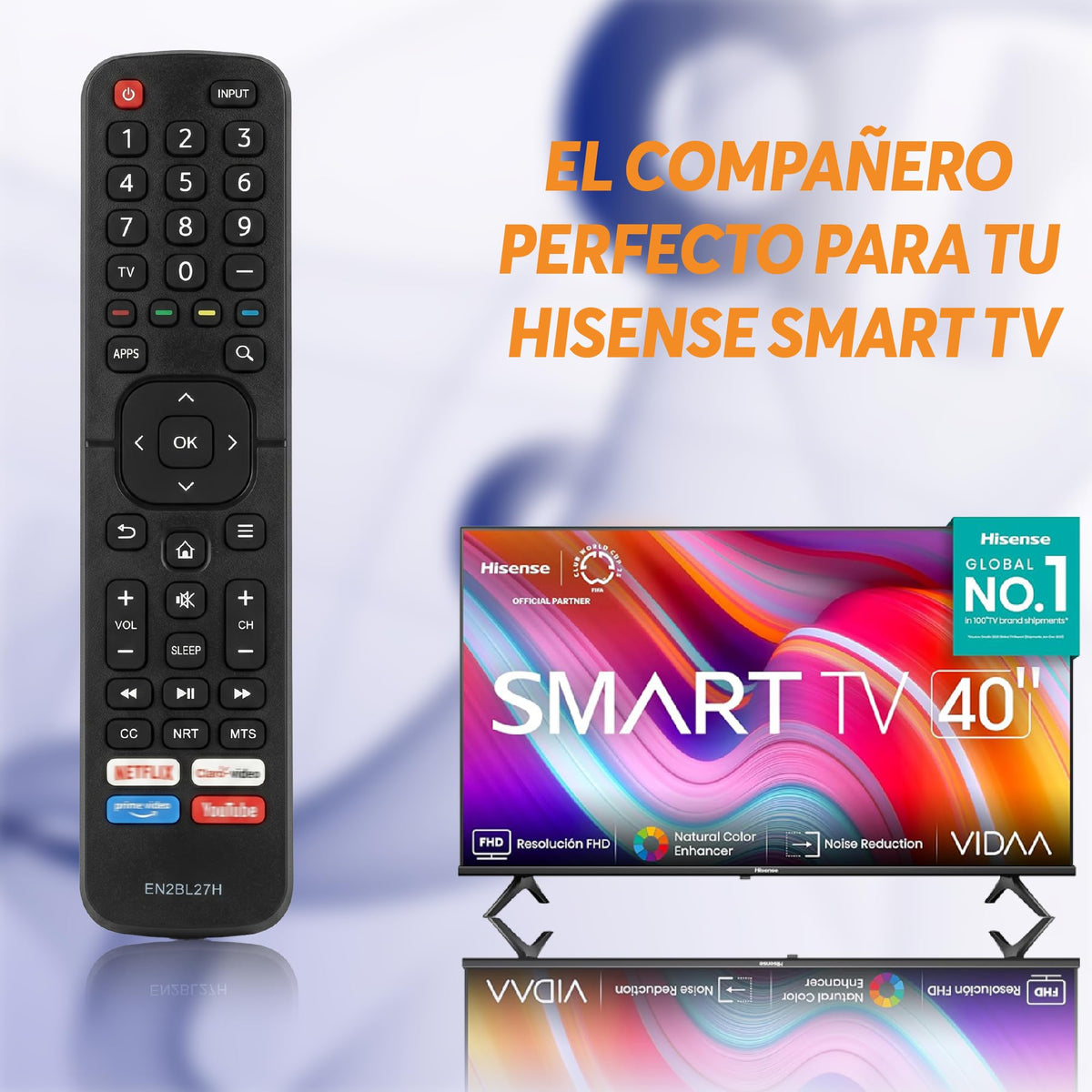 Archy Control Remoto compatible con Hisense Smart TV (HISTV)