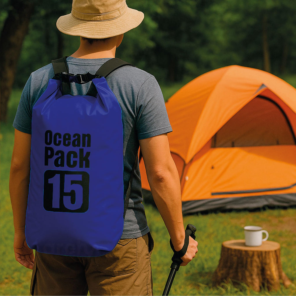 Bolsa Seca Impermeable de 20 L con Cierre Enrollable y Correa