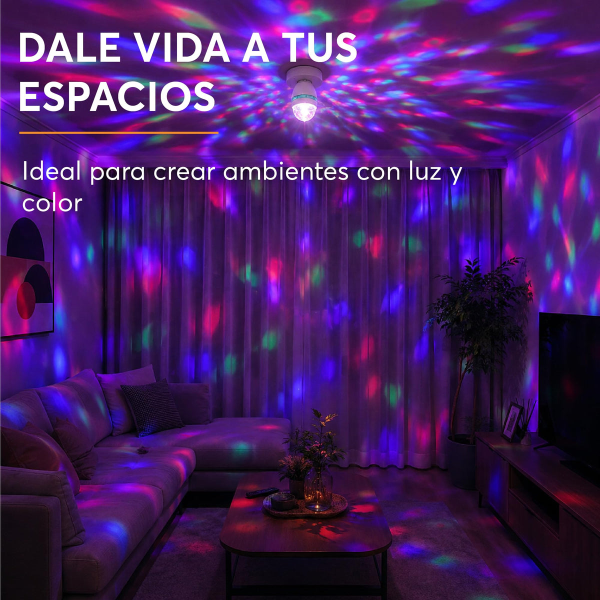 Foco LED Giratorio de Colores RGB (2 Piezas)