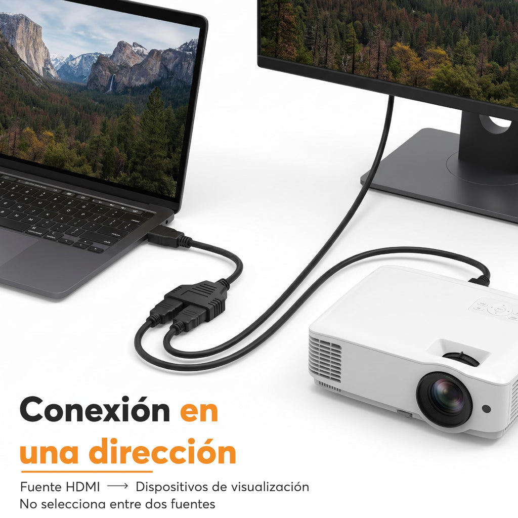 Adaptador HDMI 1 Entrada a 2 Salidas