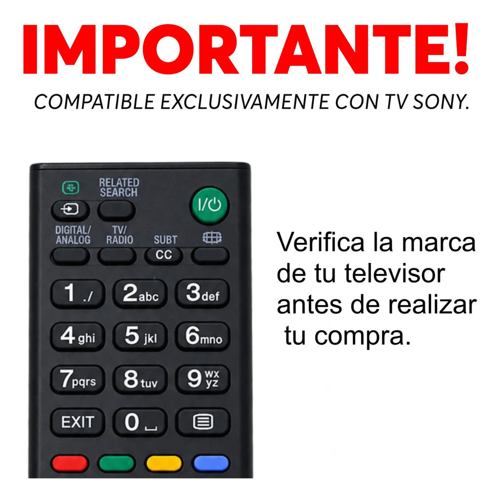 Archy Control Remoto compatible con Sony Bravia (7355)
